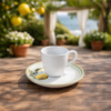 Conjunto Xicara com Pires 120ml Café Lemon Porto Brasil para Servir Café