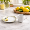 Conjunto Xicara com Pires 120ml Café Lemon Porto Brasil para Servir Café