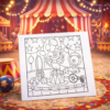 Livro para Colorir Infantil Cultural Cozy Circus e Comfy Dinosaurs