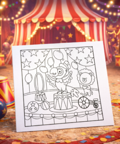Livro para Colorir Infantil Cultural Cozy Circus e Comfy Dinosaurs