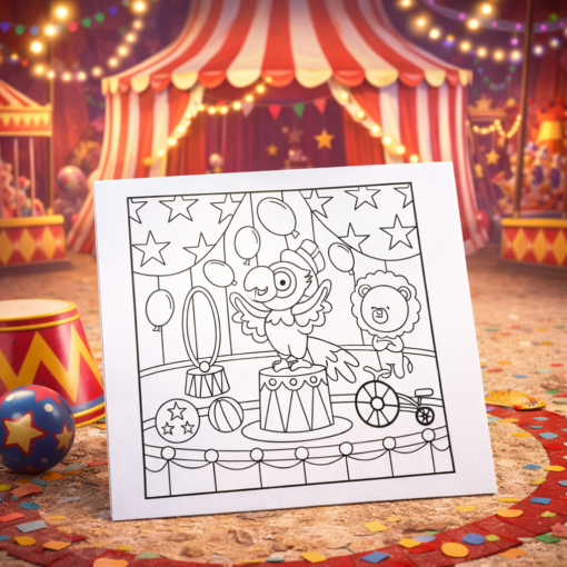 Livro para Colorir Infantil Cultural Cozy Circus e Comfy Dinosaurs