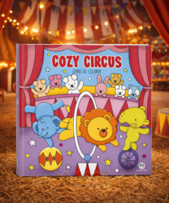 Livro para Colorir Infantil Cultural Cozy Circus e Comfy Dinosaurs