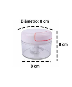 Mini Processador Manual Lâminas 200ml Feito em SIlicone Belakaza