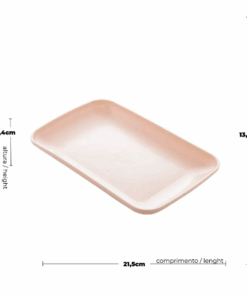 Travessa Bandeja de Bambu e Polipropileno Lyor