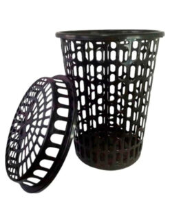 CESTO TELADO 60 LTS PRETO - PRIMEIRA MOAGEM ARQPLAST