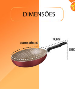 Frigideira Tramontina 24cm com Antiaderente Starflon