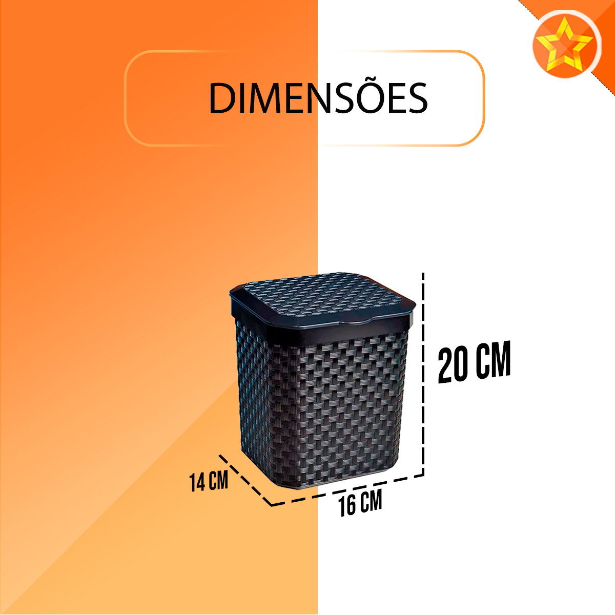 LIXEIRA DE PIA RATTAN C TPA PR