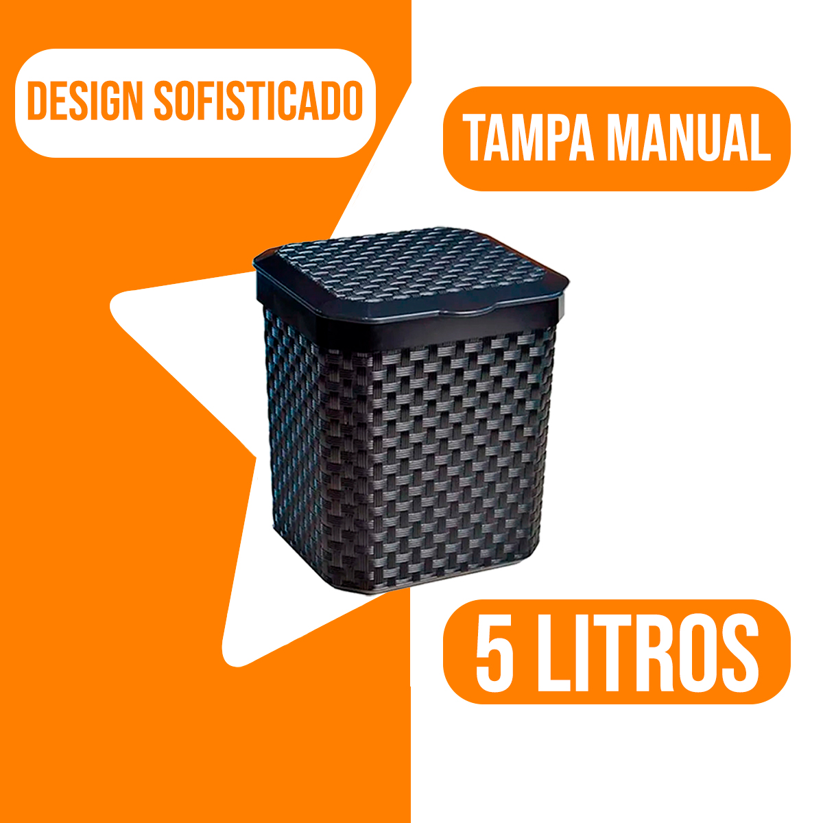 LIXEIRA DE PIA RATTAN C TPA PR