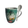 Canecas Com Colher 240ml De Porcelana Vintage Coffee