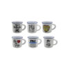 Kit 6 Caneca de Café 50ml Presente Dia dos Pais para Quem Ama Café Design Clássico