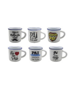 Kit 6 Xícaras de Café 50ml Presente Dia dos Pais para Quem Ama Café Design Clássico