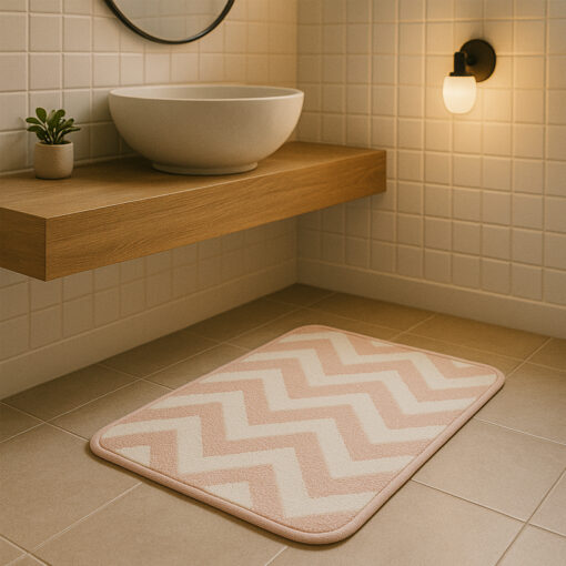 TAPETE GEOMETRICO POLIESTER 60 cm X 40 cm X 1 cm