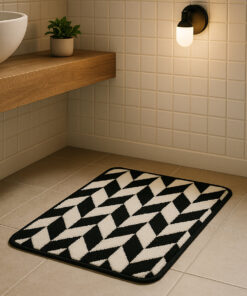 TAPETE GEOMETRICO POLIESTER 60 cm X 40 cm X 1 cm