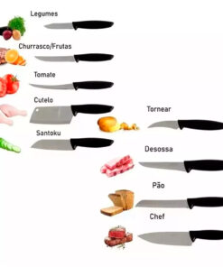 JOGO 09 facas plenus tramontina