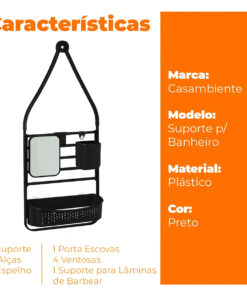 SUPORTE BANHEIRO SHAP. PAREDE