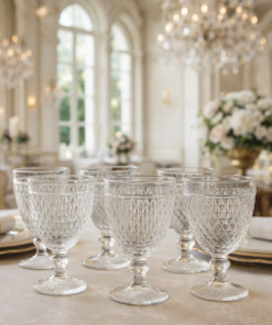 Jogo 6 taças vidro bico abacaxi 325ml Wellmix