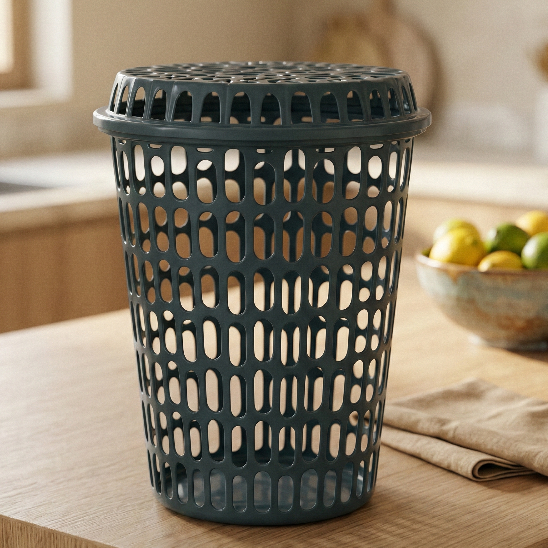 Cesto de Roupas Telado 60L Com Tampa Arqplast