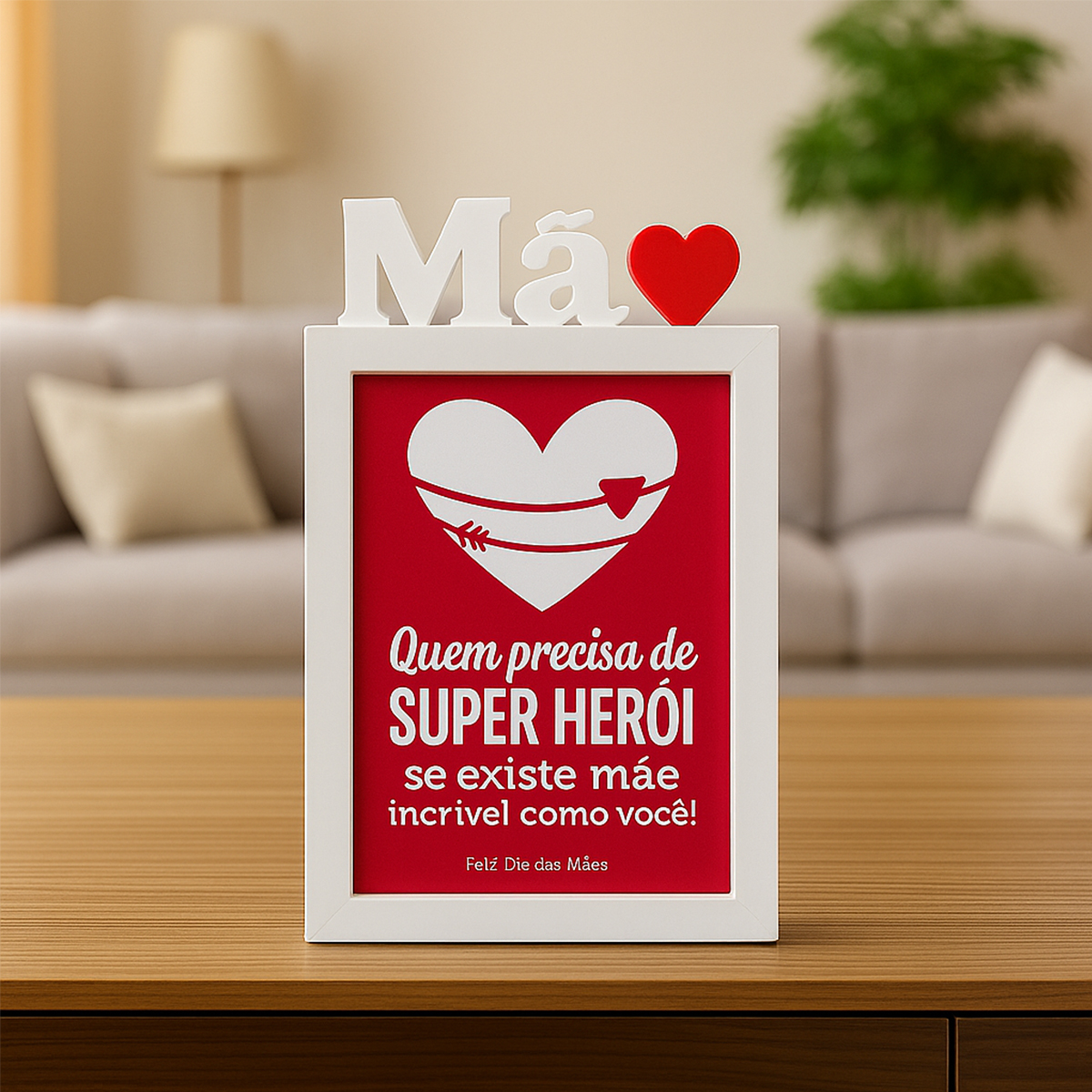 Porta-Retrato Duplo Mãe com Coração 10x15 WellMix - Imagem 2