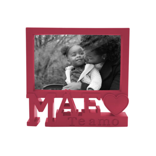 Porta-Retrato Decorativo com a Frase "MÃE TE AMO" SAZ