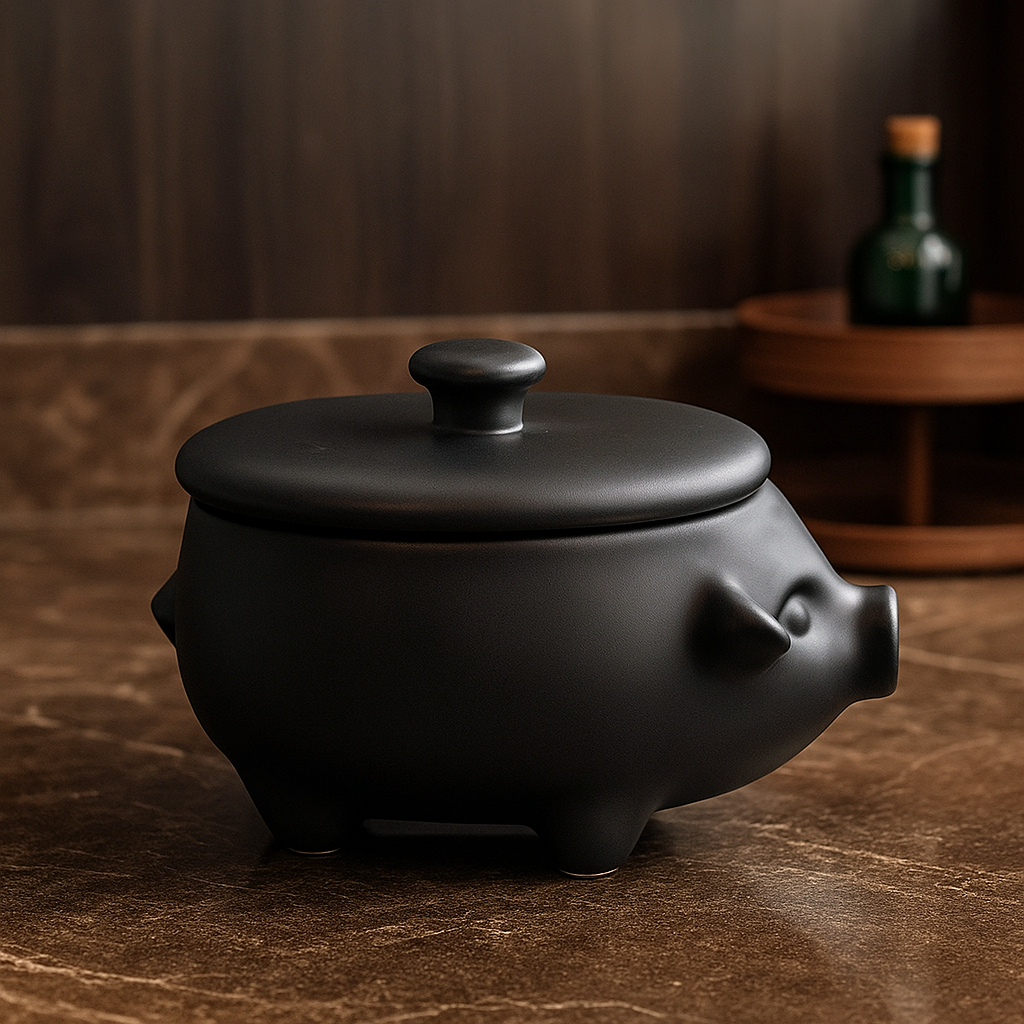 Tigela Formato de Porco Cerâmica