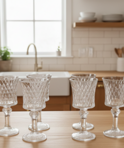 Jogo 6 taças vidro bico abacaxi 325ml Wellmix