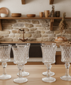 Jogo 6 taças vidro bico abacaxi 325ml Wellmix