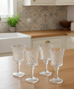 Jogo 6 taças vidro bico abacaxi 325ml Wellmix