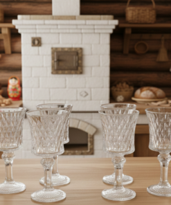 Jogo 6 taças vidro bico abacaxi 325ml Wellmix