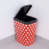 Lixeira Quadrada De Plástico Cesto Com Tampa Click 9 Litros Arqplast