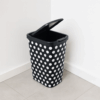 Lixeira Quadrada De Plástico Cesto Com Tampa Click 9 Litros Arqplast