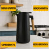 Garrafa Térmica 1L Preta Belakaza