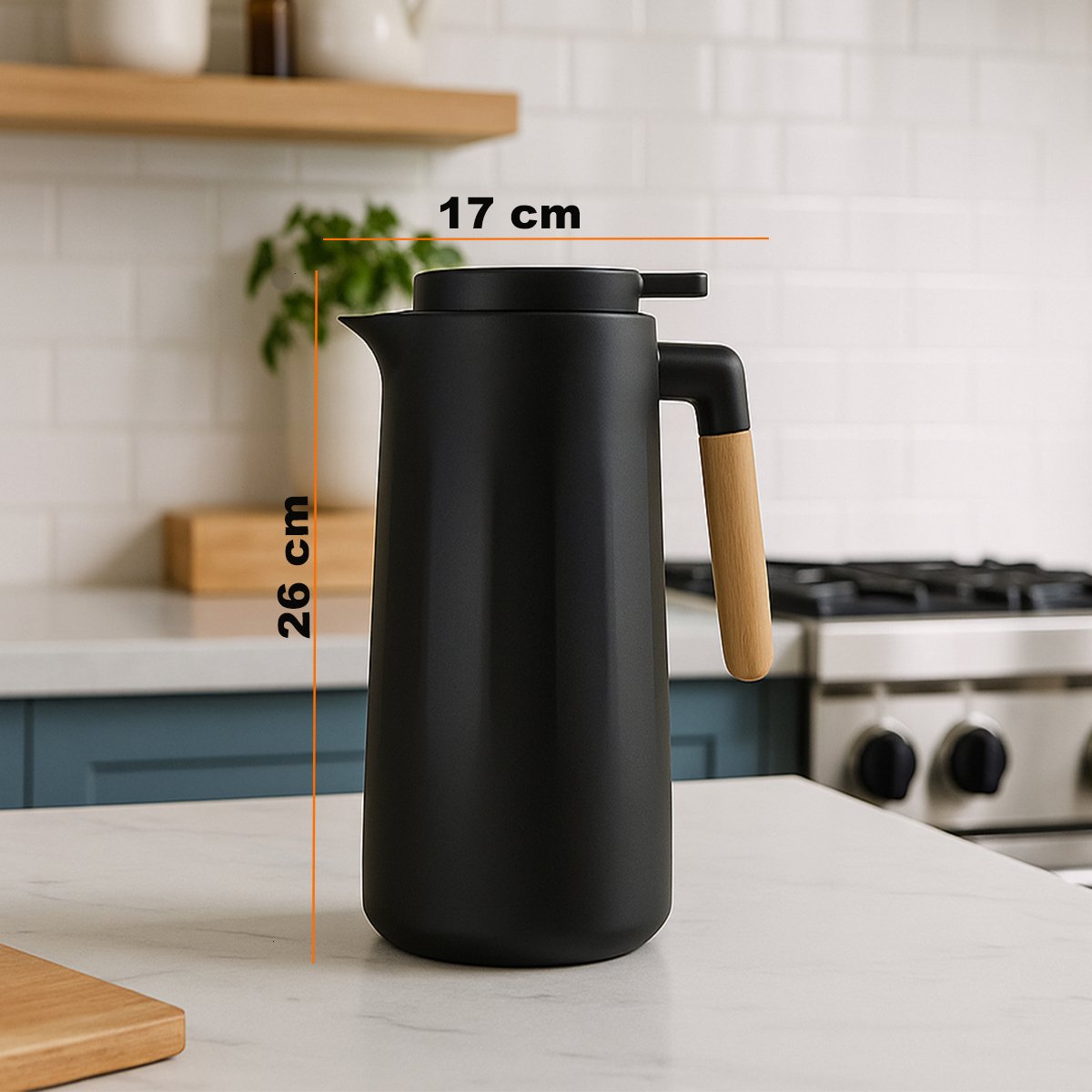 Garrafa Térmica 1L Preta Belakaza - Imagem 3