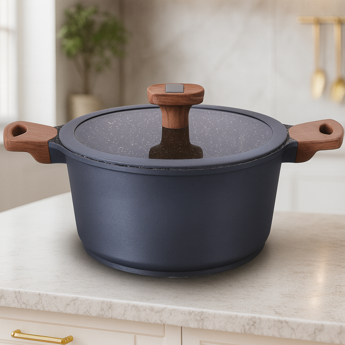 Jogo de Panelas Alumínio Injetado 5 Peças Cinza MTA