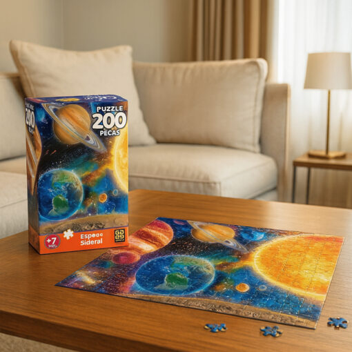 Quebra-Cabeça Espaço Sideral 200 Pçs Grow