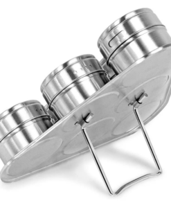 Porta Temperos e Condimentos Inox Conjunto 7 Peças Clink