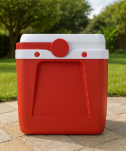 Uma caixa térmica no jardim