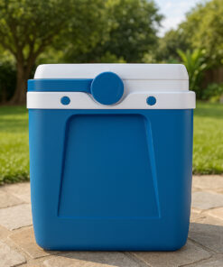 Uma caixa térmica no jardim