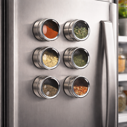 Porta Temperos e Condimentos Inox Conjunto 7 Peças Clink