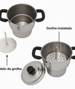 Cuscuzeira Individual REDAR 12 Cm Cor Inox