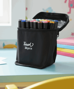 Estojo de Canetinhas 36 Cores Ponta Dupla