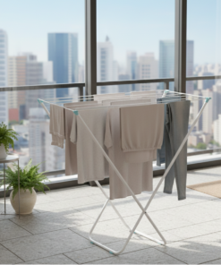 Varal de Chão Mor Sem Abas Leve e Compacto para Roupas