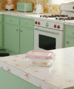 Pote de Vidro Retangular 330ml Hermético Armazenamento