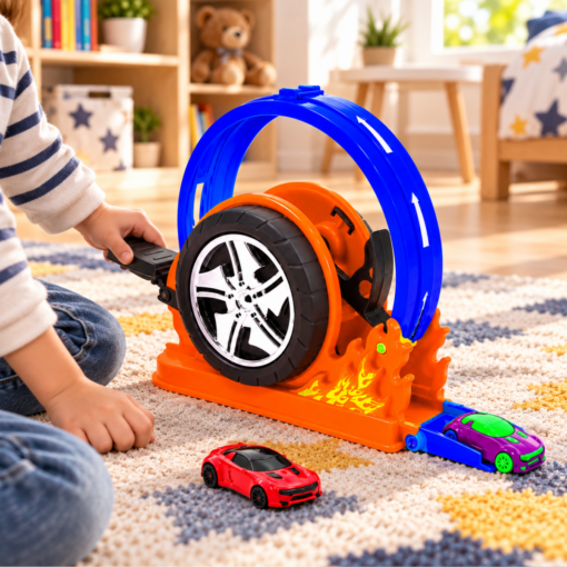 Lançador de carrinhos Mega Pop BS Toys