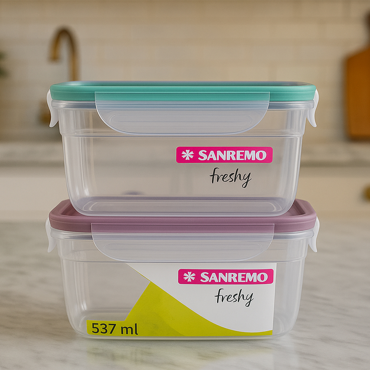 Pote Rosa e Verde com trava Sanremo 537ML-1