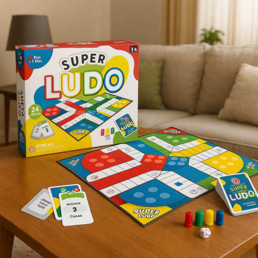 Jogo de Tabuleiro Super Ludo Gala