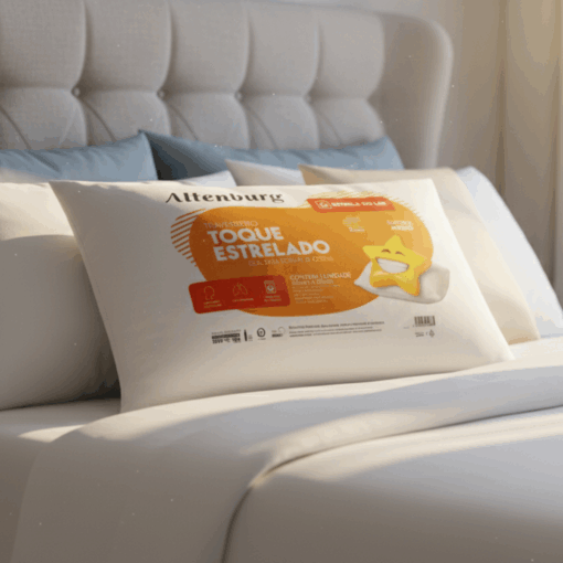 Travesseiro em cima da cama