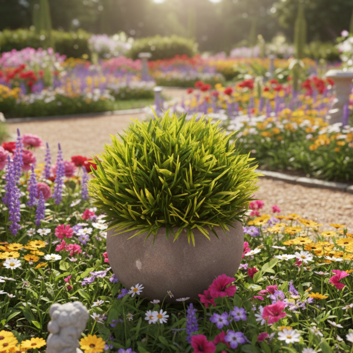jarro, Cachepô, Arranjo Vaso de Cerâmica com Grama Permanente
