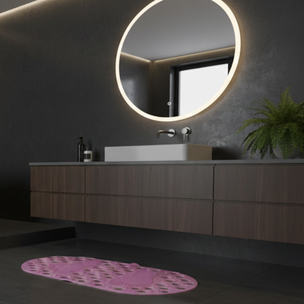 Protetor de Chão, base, esteira Tapete de Banheiro Antiderrapante com Ventosas