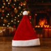 Gorro Natalino em Veludo Vermelho 29X40cm