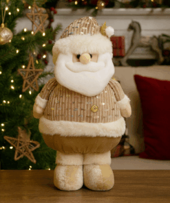 Boneco Natalino Expansivo com Roupa Dourada 10×20x30cm